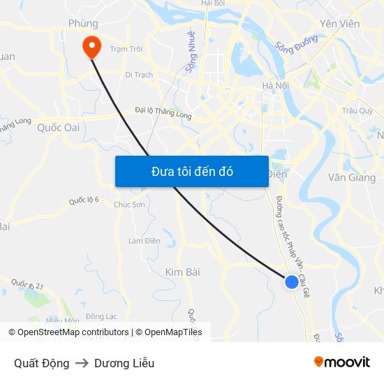 Quất Động to Dương Liễu map