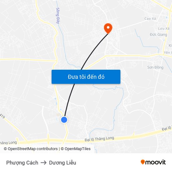 Phượng Cách to Dương Liễu map