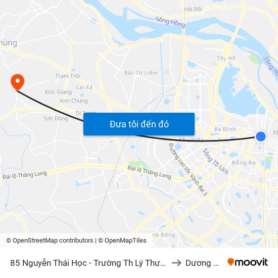 85 Nguyễn Thái Học - Trường Th Lý Thường Kiệt to Dương Liễu map