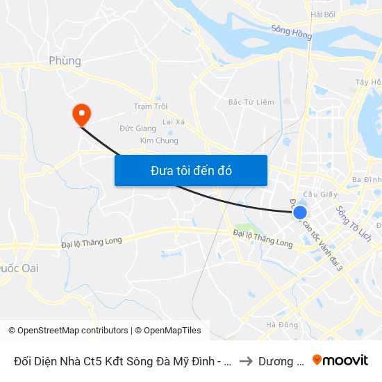 Đối Diện Nhà Ct5 Kđt Sông Đà Mỹ Đình - Phạm Hùng to Dương Liễu map