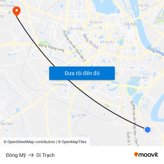 Đông Mỹ to Di Trạch map