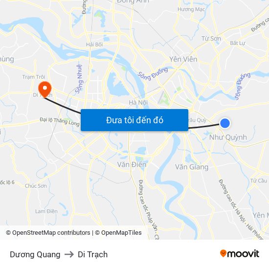 Dương Quang to Di Trạch map