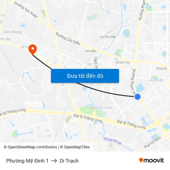 Phường Mỹ Đình 1 to Di Trạch map