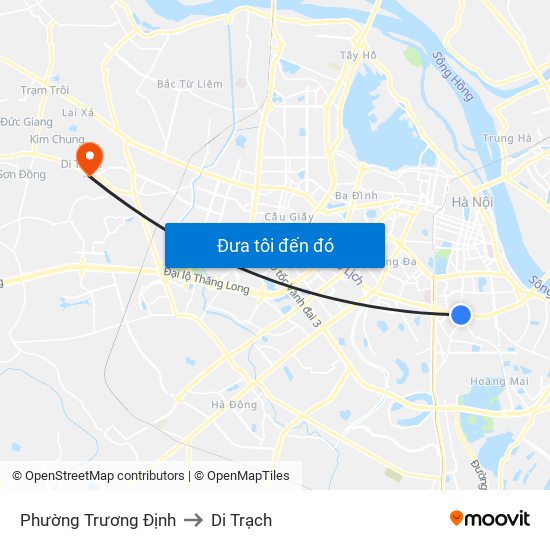 Phường Trương Định to Di Trạch map