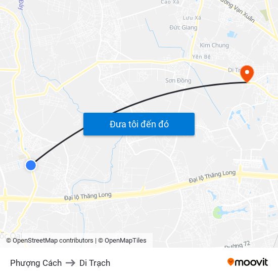 Phượng Cách to Di Trạch map