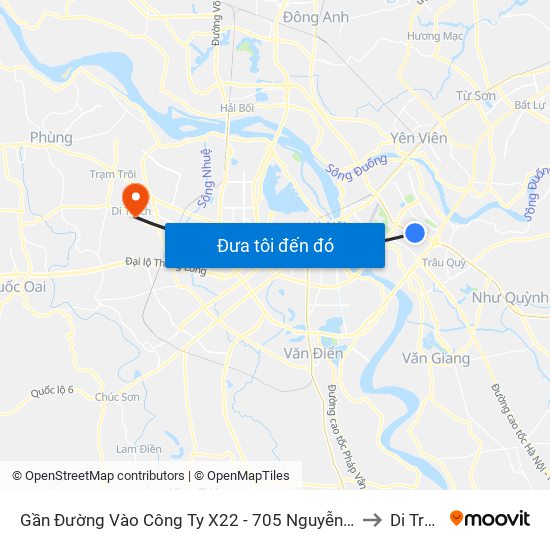 Gần Đường Vào Công Ty X22 - 705 Nguyễn Văn Linh to Di Trạch map