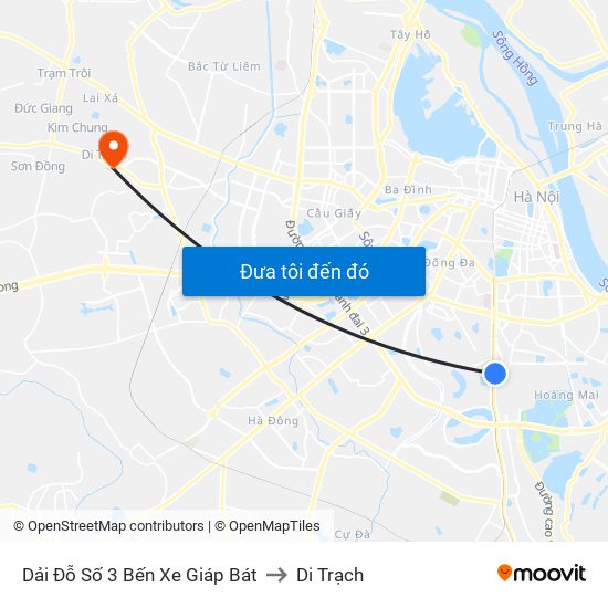 Dải Đỗ Số 3 Bến Xe Giáp Bát to Di Trạch map