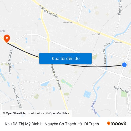 Khu Đô Thị Mỹ Đình Ii- Nguyễn Cơ Thạch to Di Trạch map