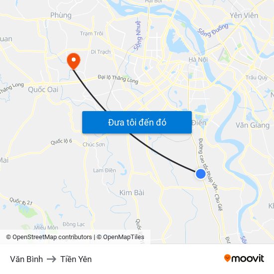 Văn Bình to Tiền Yên map