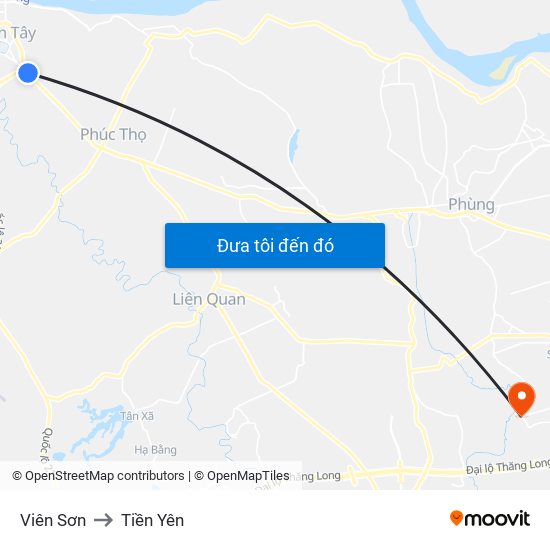 Viên Sơn to Tiền Yên map