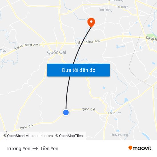 Trường Yên to Tiền Yên map