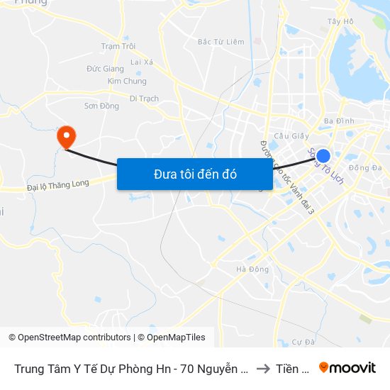 Trung Tâm Y Tế Dự Phòng Hn - 70 Nguyễn Chí Thanh to Tiền Yên map