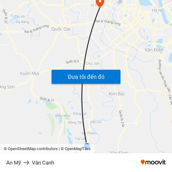 An Mỹ to Vân Canh map