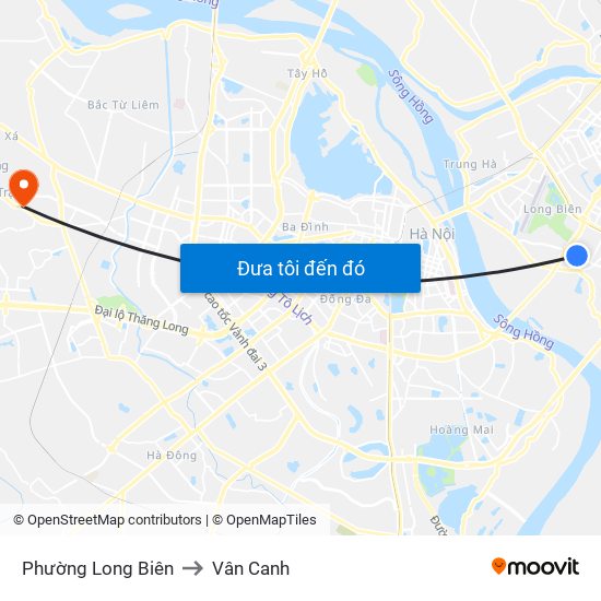 Phường Long Biên to Vân Canh map