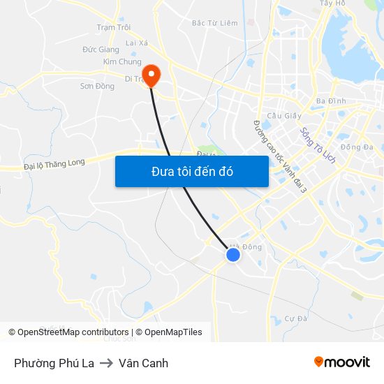 Phường Phú La to Vân Canh map