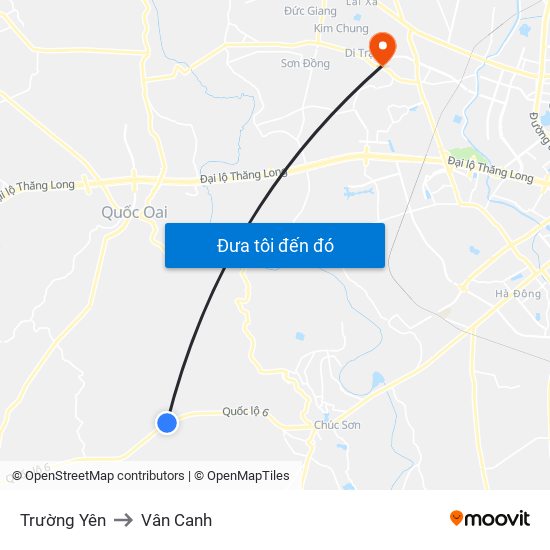 Trường Yên to Vân Canh map