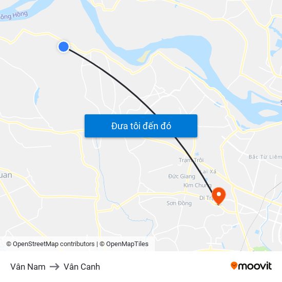 Vân Nam to Vân Canh map