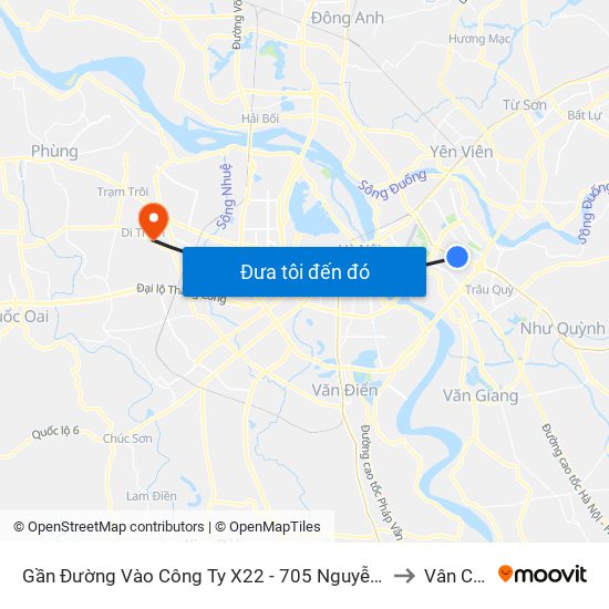 Gần Đường Vào Công Ty X22 - 705 Nguyễn Văn Linh to Vân Canh map
