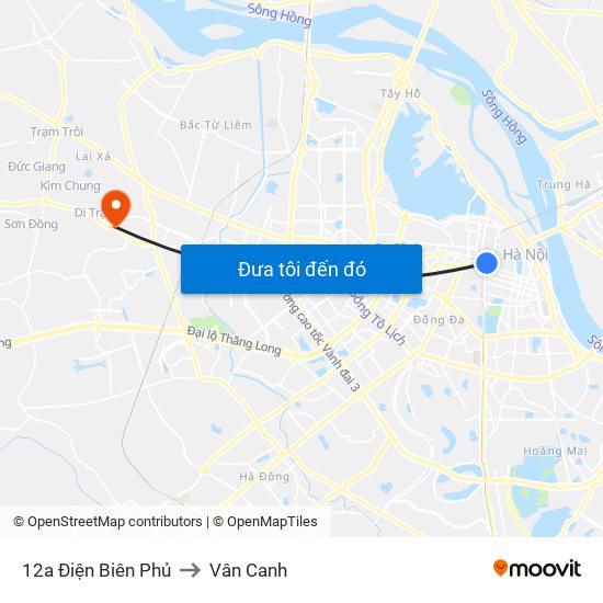 12a Điện Biên Phủ to Vân Canh map