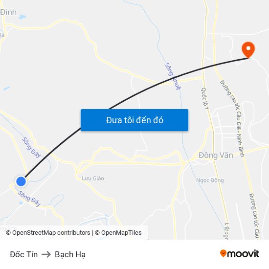 Đốc Tín to Bạch Hạ map