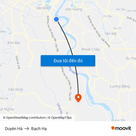 Duyên Hà to Bạch Hạ map