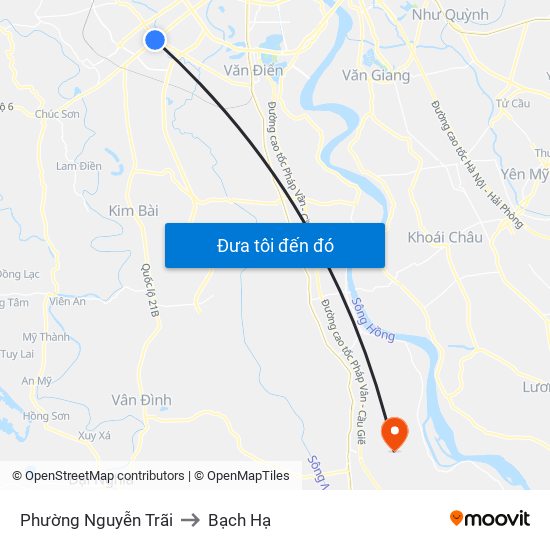 Phường Nguyễn Trãi to Bạch Hạ map