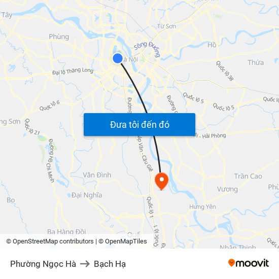 Phường Ngọc Hà to Bạch Hạ map