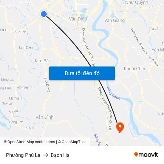 Phường Phú La to Bạch Hạ map
