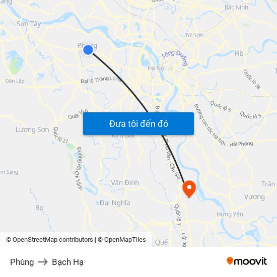 Phùng to Bạch Hạ map