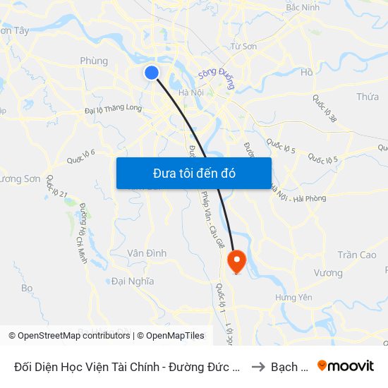 Đối Diện Học Viện Tài Chính - Đường Đức Thắng to Bạch Hạ map