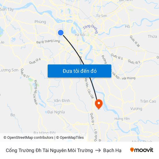 Cổng Trường Đh Tài Nguyên Môi Trường to Bạch Hạ map