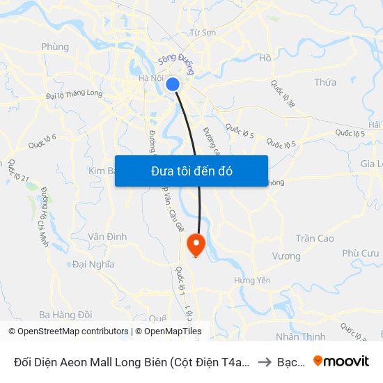 Đối Diện Aeon Mall Long Biên (Cột Điện T4a/2a-B Đường Cổ Linh) to Bạch Hạ map