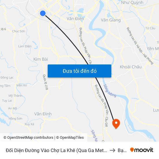 Đối Diện Đường Vào Chợ La Khê (Qua Ga Metro La Khê) - 405 Quang Trung (Hà Đông) to Bạch Hạ map