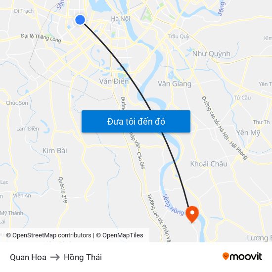 Quan Hoa to Hồng Thái map