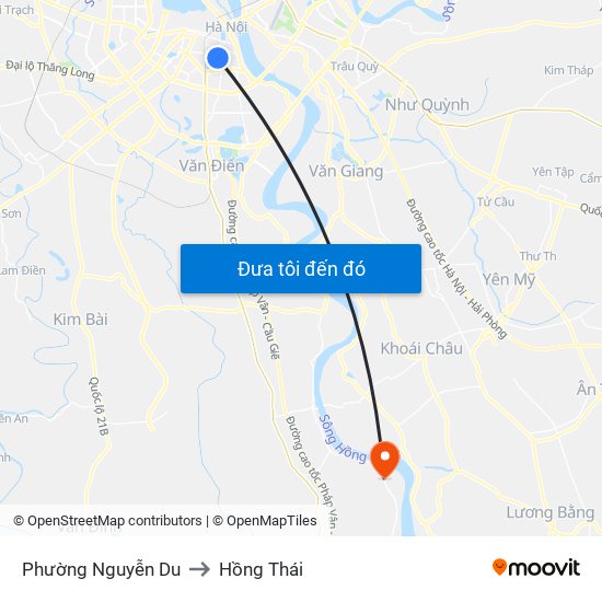 Phường Nguyễn Du to Hồng Thái map