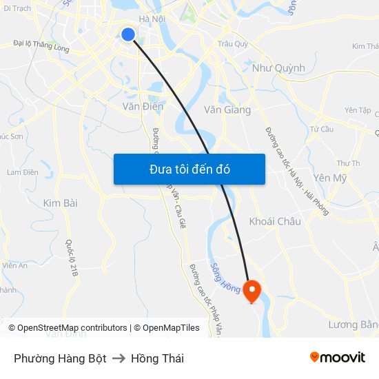 Phường Hàng Bột to Hồng Thái map