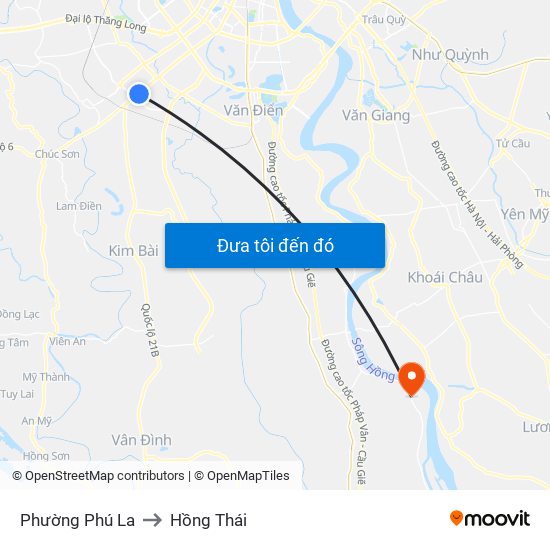Phường Phú La to Hồng Thái map