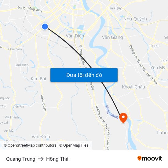 Quang Trung to Hồng Thái map