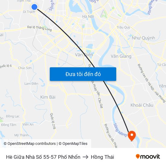 Hè Giữa Nhà Số 55-57 Phố Nhổn to Hồng Thái map