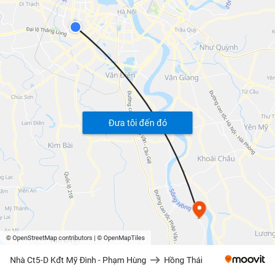 Nhà Ct5-D Kđt Mỹ Đình - Phạm Hùng to Hồng Thái map