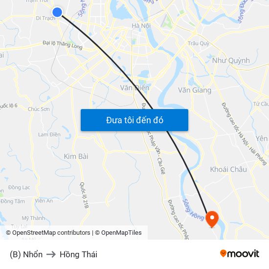 (B) Nhổn to Hồng Thái map