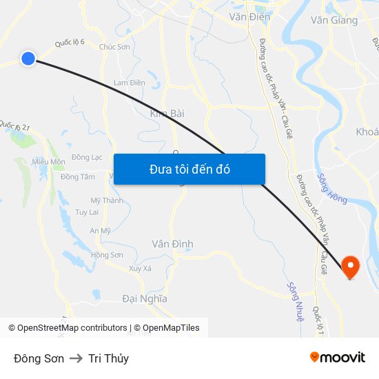 Đông Sơn to Tri Thủy map