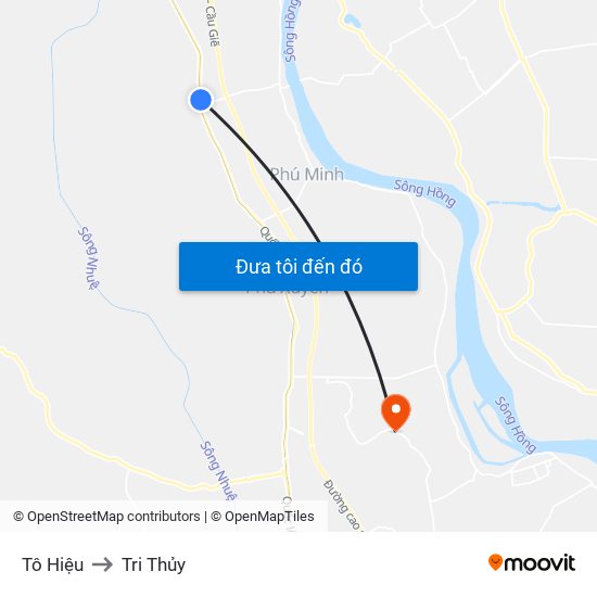 Tô Hiệu to Tri Thủy map