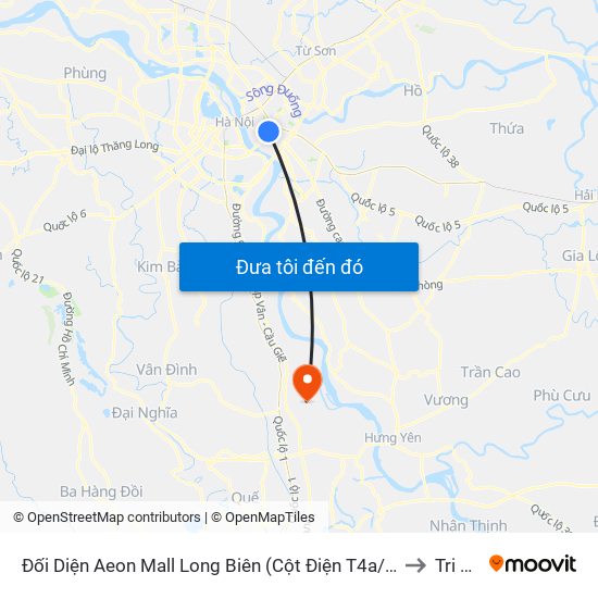 Đối Diện Aeon Mall Long Biên (Cột Điện T4a/2a-B Đường Cổ Linh) to Tri Thủy map