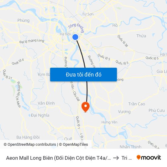 Aeon Mall Long Biên (Đối Diện Cột Điện T4a/2a-B Đường Cổ Linh) to Tri Thủy map