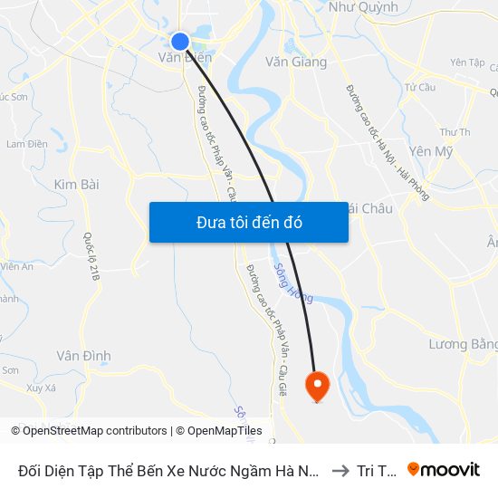 Đối Diện Tập Thể Bến Xe Nước Ngầm Hà Nội - Ngọc Hồi to Tri Thủy map