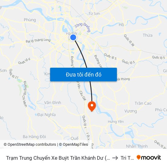 Trạm Trung Chuyển Xe Buýt Trần Khánh Dư (Khu Đón Khách) to Tri Thủy map