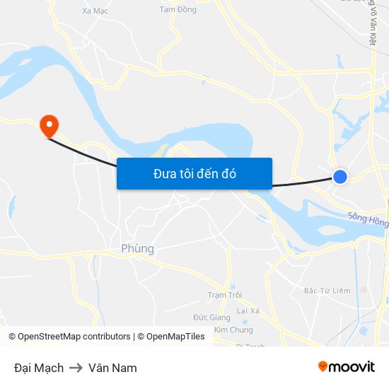 Đại Mạch to Vân Nam map