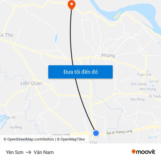 Yên Sơn to Vân Nam map
