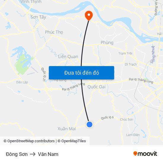 Đông Sơn to Vân Nam map